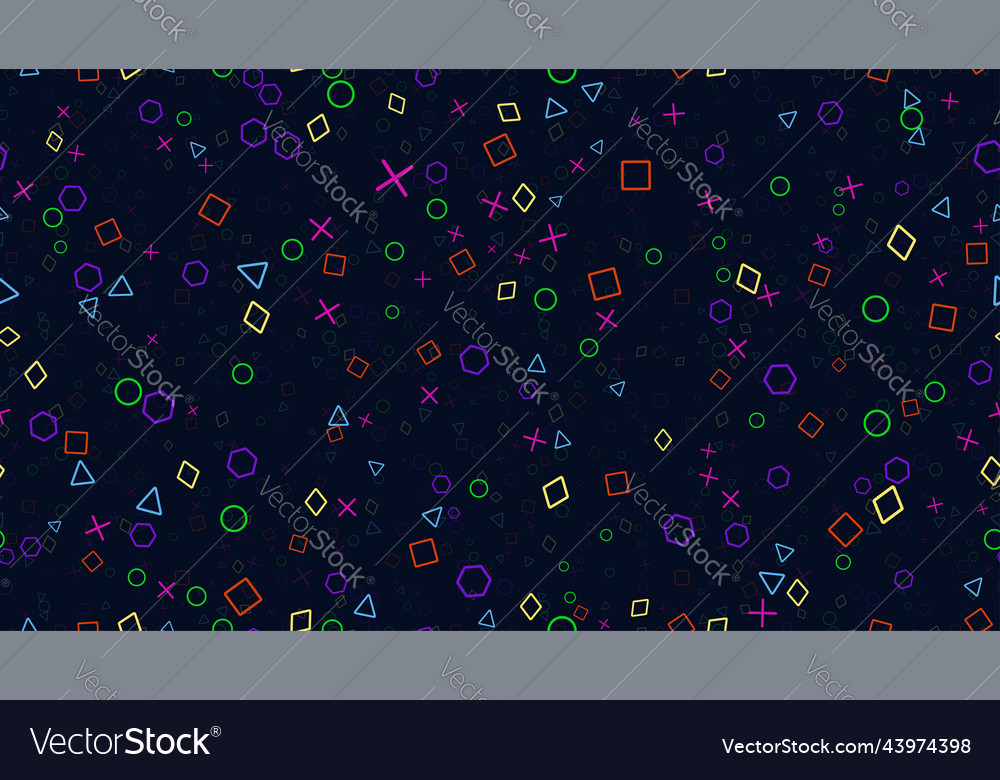 Game Colorful Seamless Pattern With Some Objects Vector Image