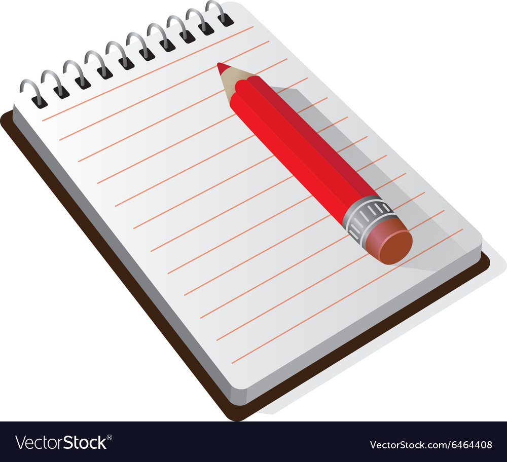 Notepad Design Royalty Free Vector Image Vectorstock