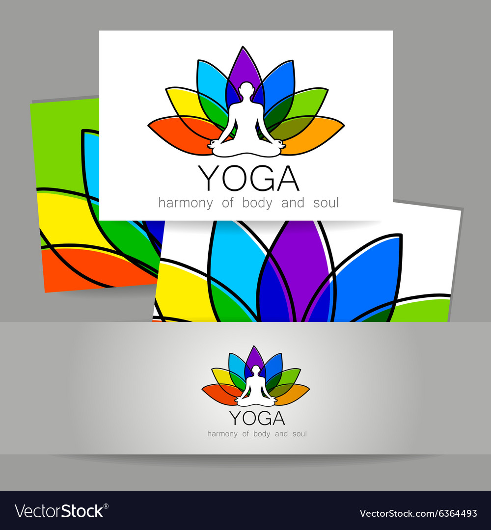 Lotos Yoga Logo Royalty Free Vector Image Vectorstock