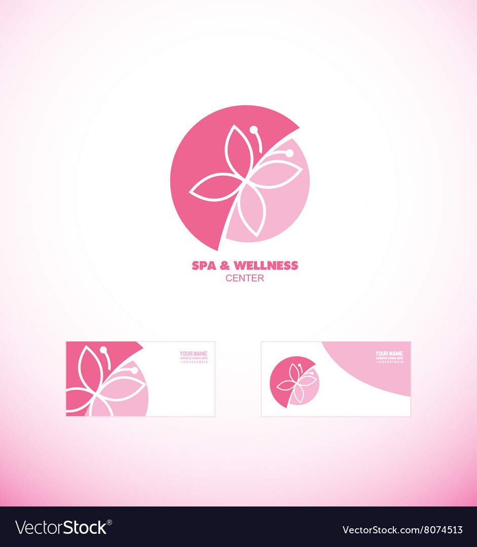 Spa Wellness Beauty Butterfly Logo Icon Royalty Free Vector