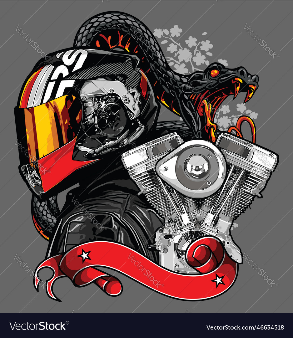 Biker Template For Graphic Design Royalty Free Vector Image