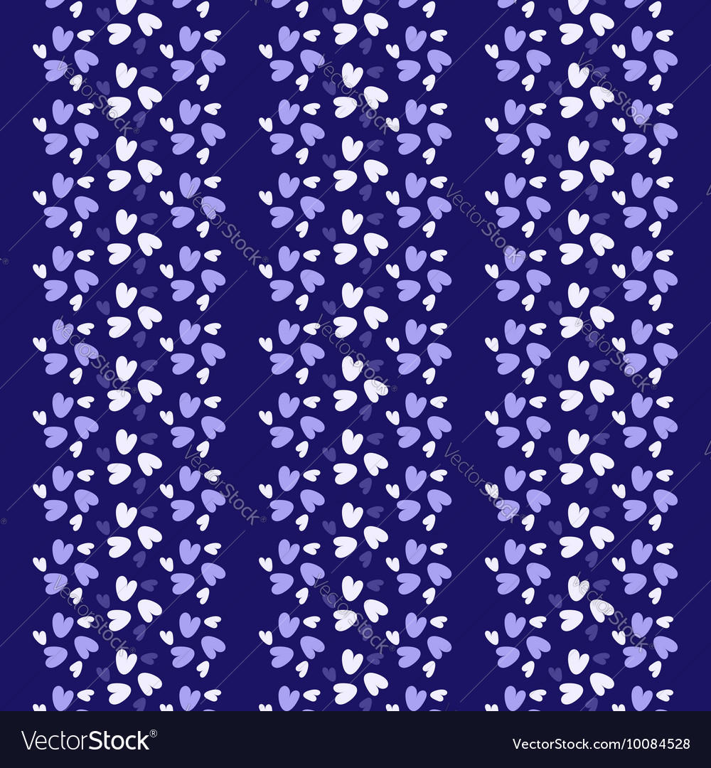 Blue Heart Seamless Wallpaper Pattern Royalty Free Vector