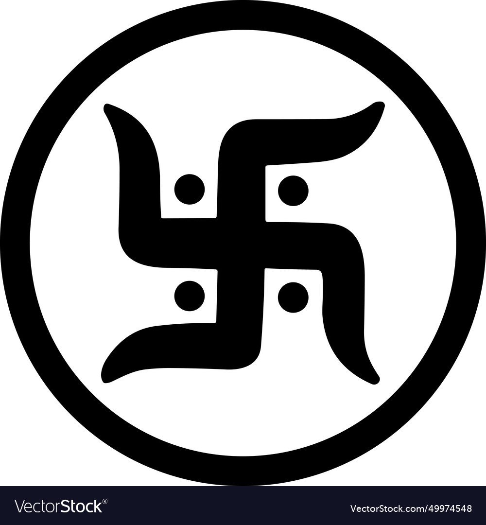 Swastik Icon Swastika Sign Hinduism Hindu Vector Image