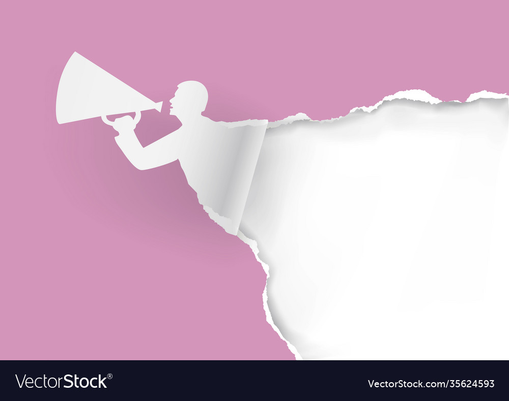 Declaration Love With A Megaphon Royalty Free Vector Image