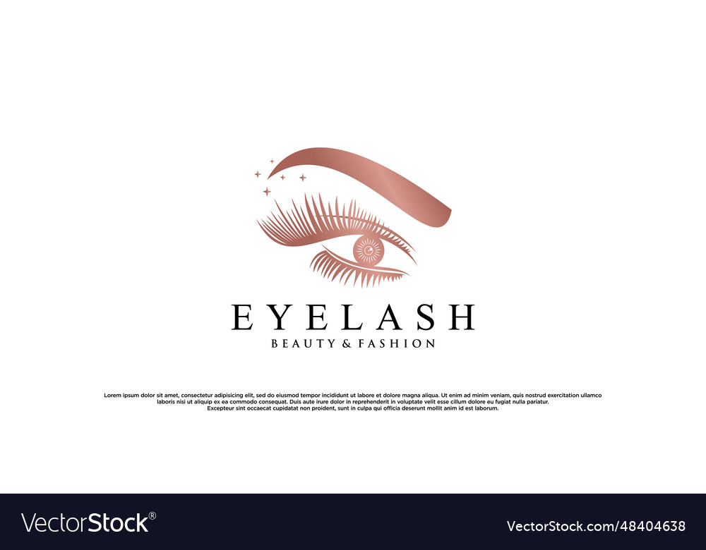 Eyelash Extension Logo Design Inspiration Vector Image