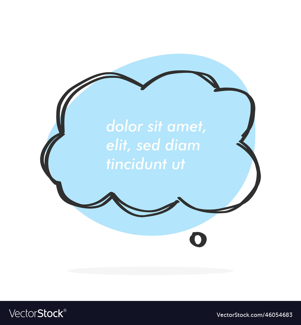 Hand Drawn Doodle Speech Bubbles Set Royalty Free Vector