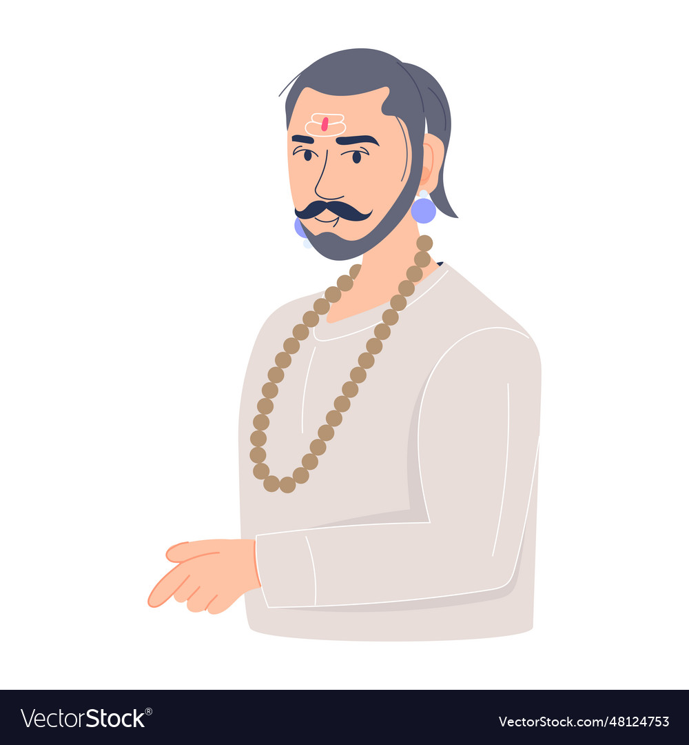 Indian King Royalty Free Vector Image Vectorstock