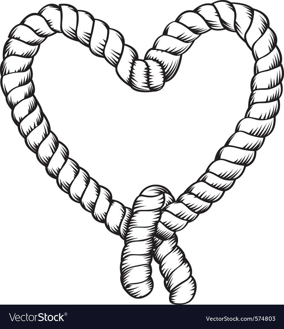 Tied Rope Royalty Free Vector Image Vectorstock