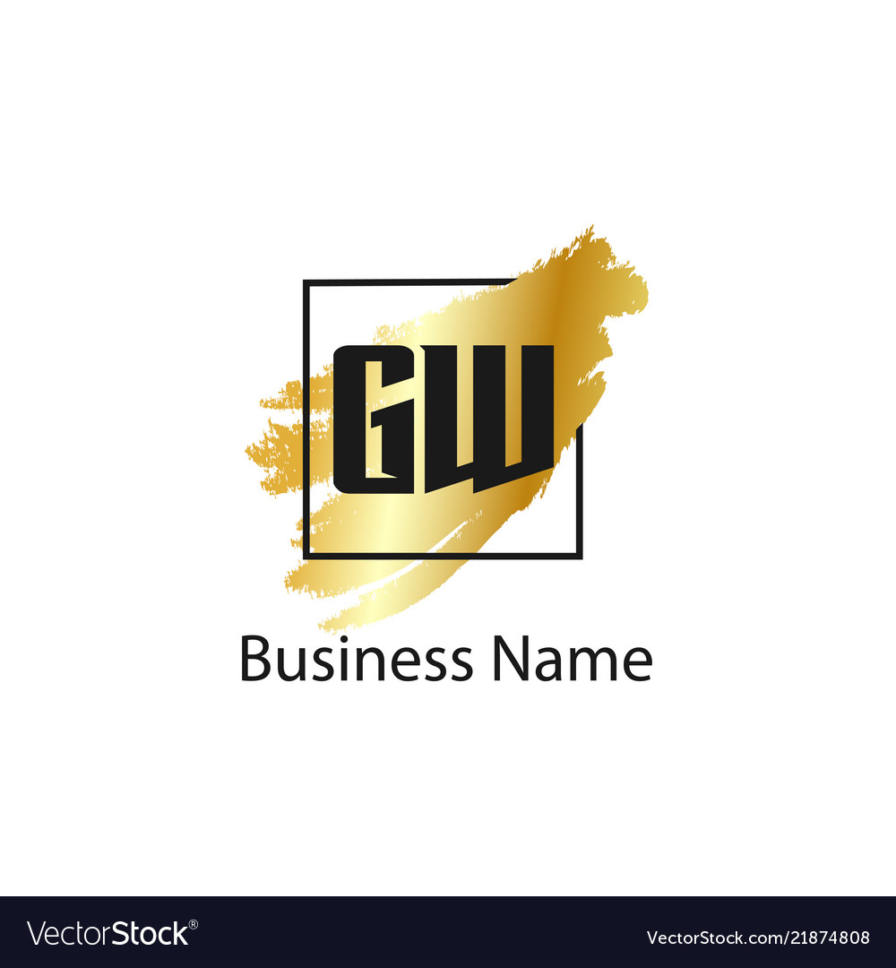 Initial Letter Gw Logo Template Design Royalty Free Vector