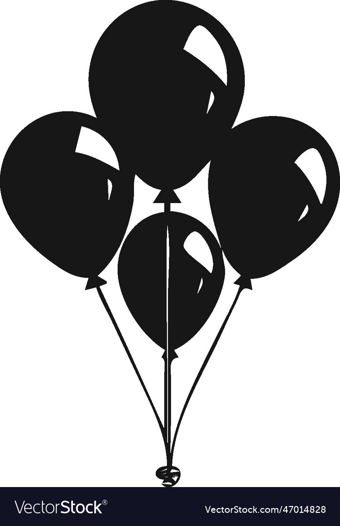 Balloons Silhouette 1 Royalty Free Vector Image