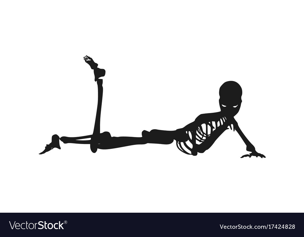 Halloween Human Skeleton Royalty Free Vector Image