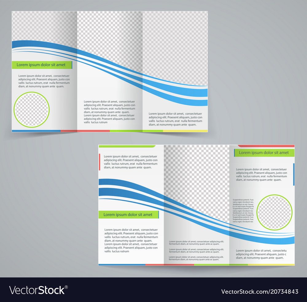 Tri Fold Business Brochure Template Royalty Free Vector