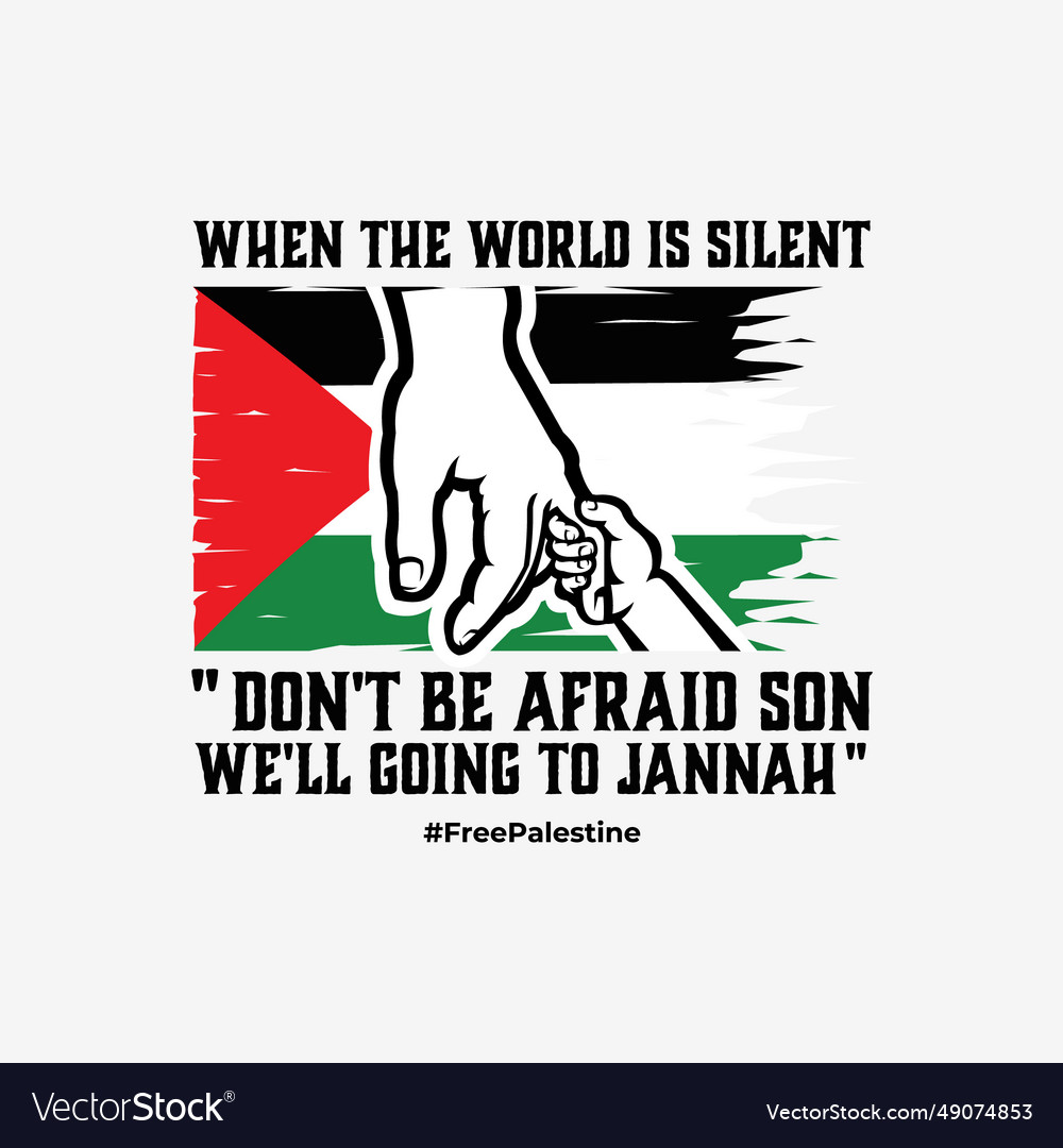 Save Palestine Banner Tshirt Design Royalty Free Vector