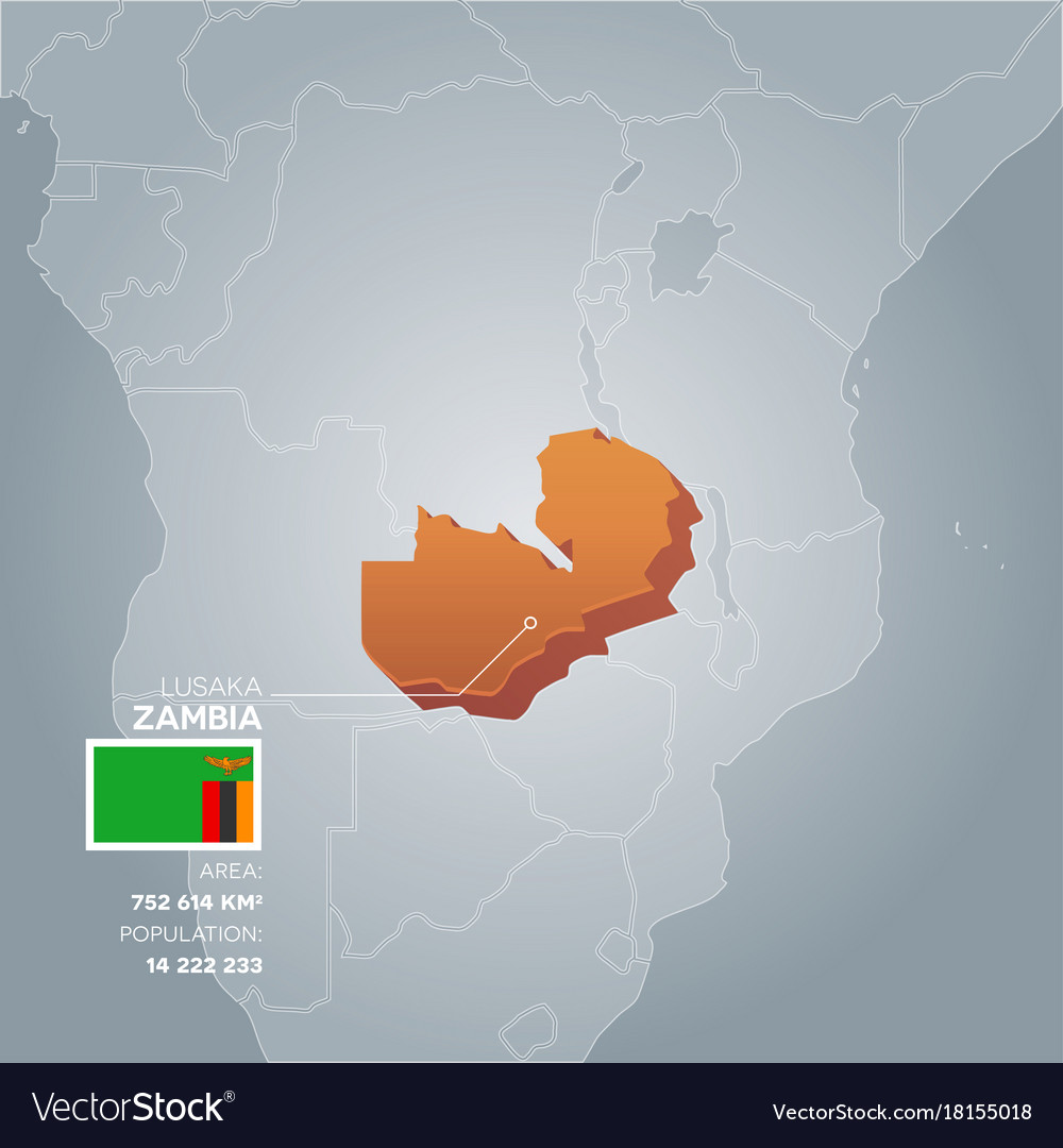 Zambia Information Map Royalty Free Vector Image