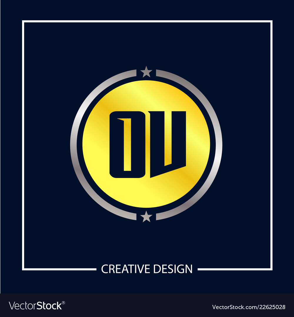 Initial Letter Ov Logo Template Design Royalty Free Vector