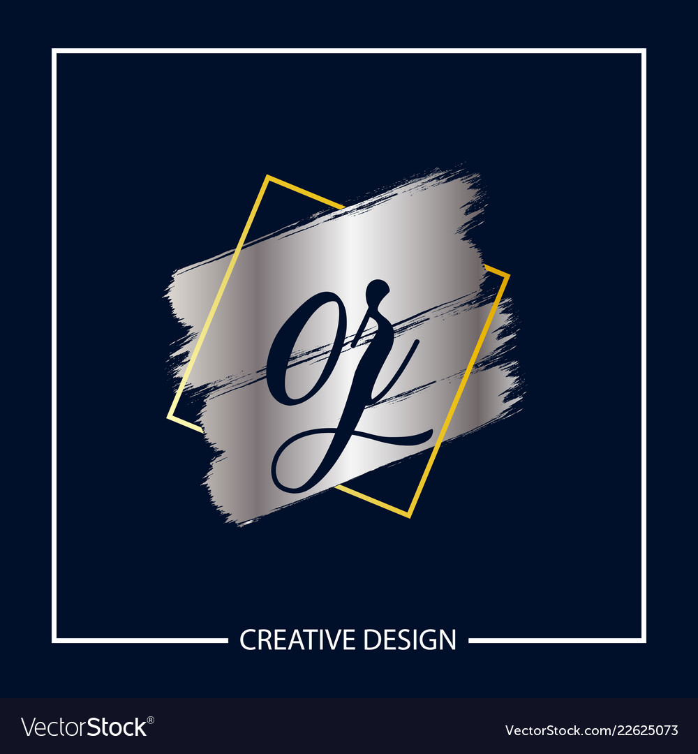 Initial Letter Oz Logo Template Design Royalty Free Vector