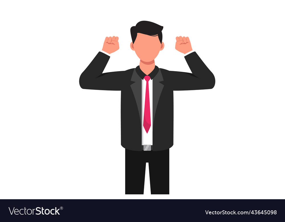 Business Flat Cartoon Style Drawing Businessman Vector Image