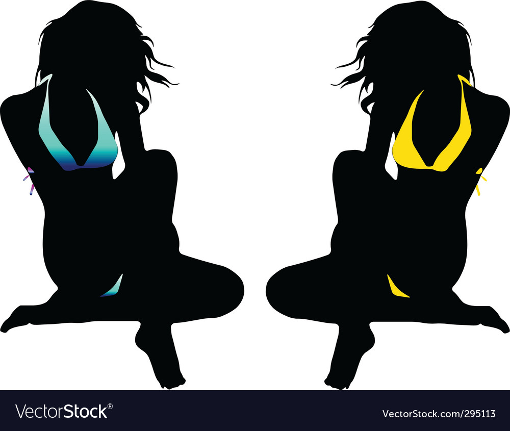 Girl In Bikini Royalty Free Vector Image Vectorstock