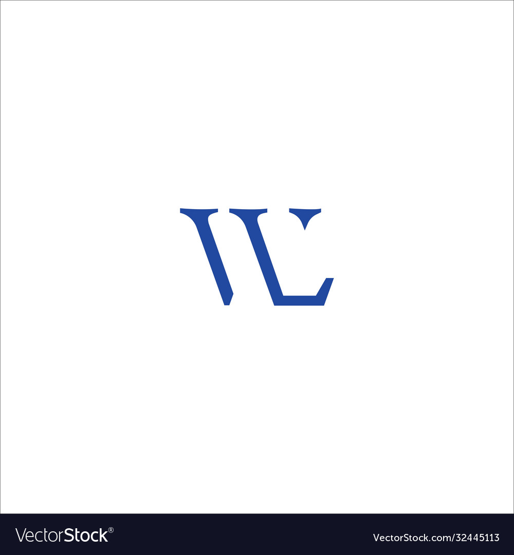 Initial Letter Wl Or Lw Logo Design Template Vector Image