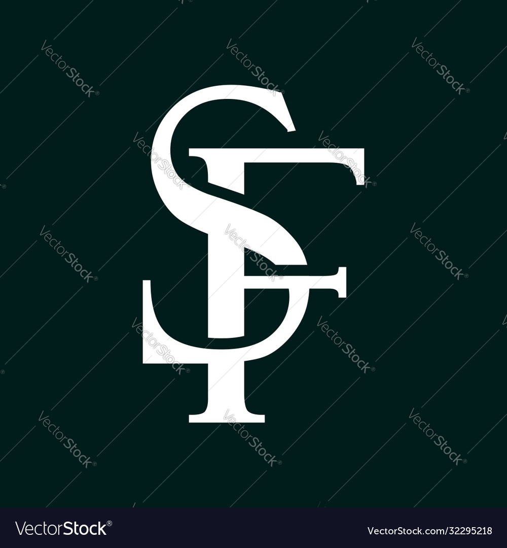 Initial Letter Sf Logo Template With Overlap Vinta