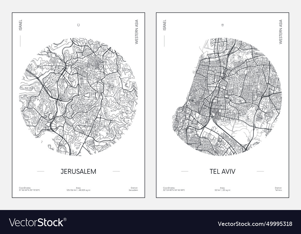 Travel Poster Urban Street Plan City Map Vector Image