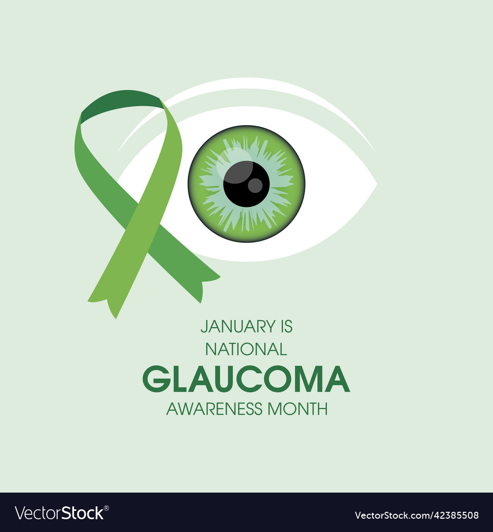 January Is National Glaucoma Awareness Month Vector Image