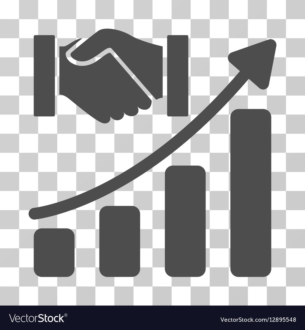 Acquisition Hands Growth Chart Icon Royalty Free Vector