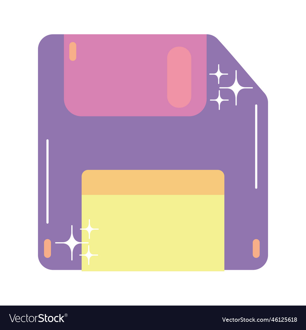 Floppy Disk Retro And Nostalgic Royalty Free Vector Image