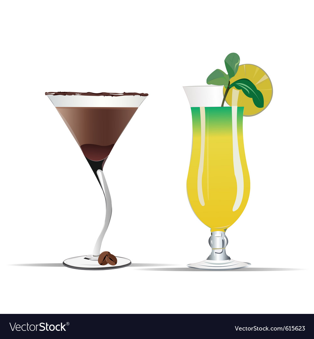 Cocktails Royalty Free Vector Image VectorStock