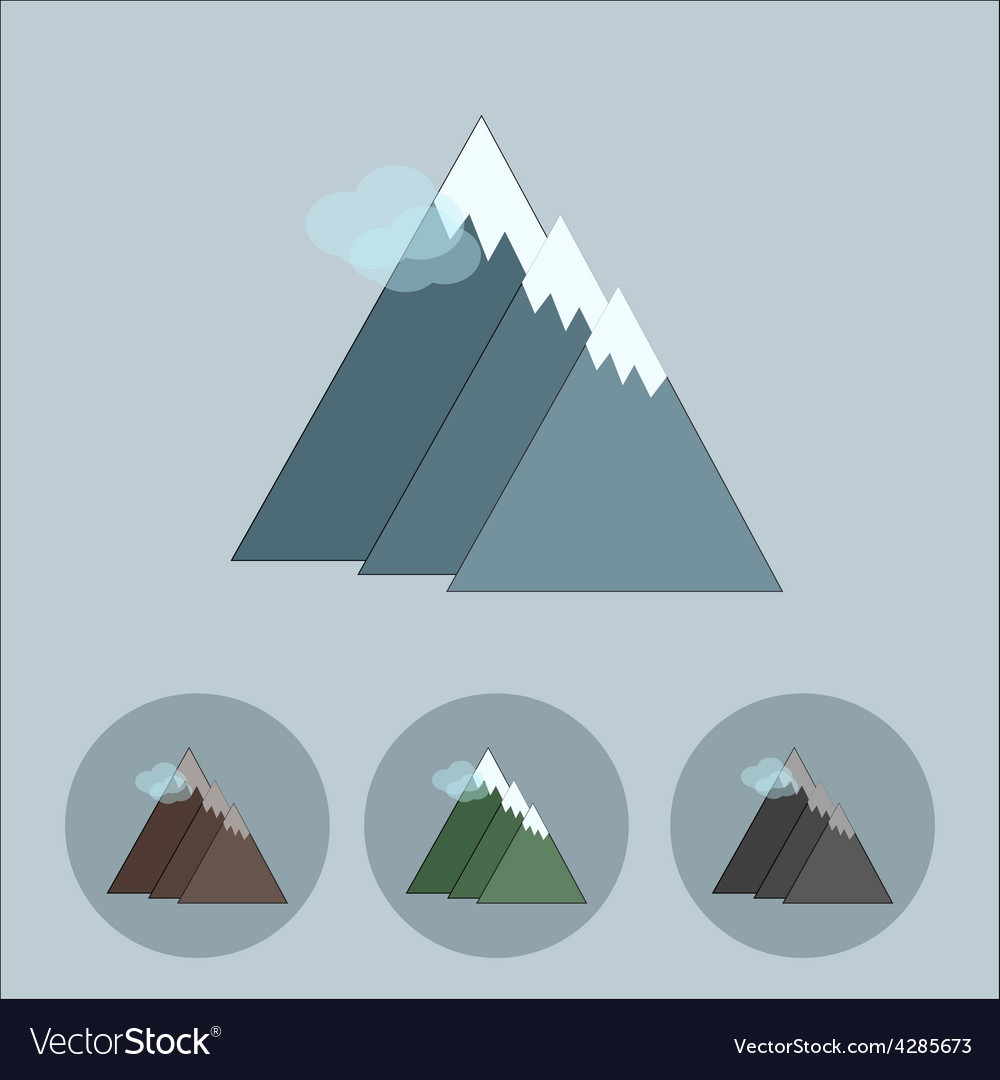 Mountains Royalty Free Vector Image Vectorstock