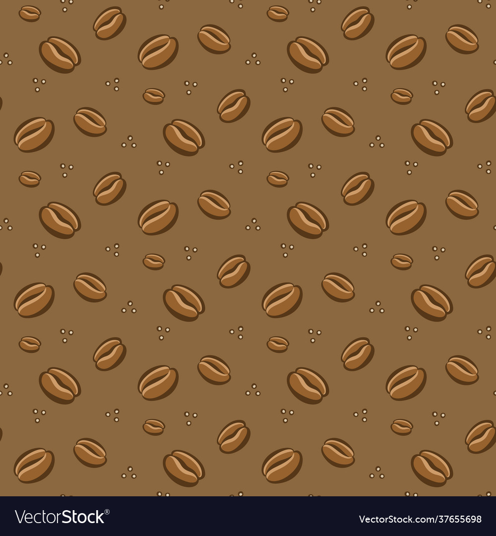 Coffee Beans Seamless Pattern Royalty Free Vector Image