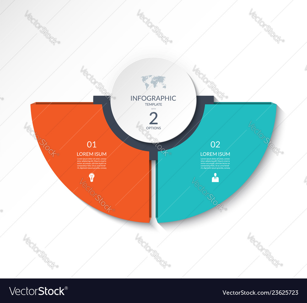 Infographic Semi Circle Template With Options Vector Image