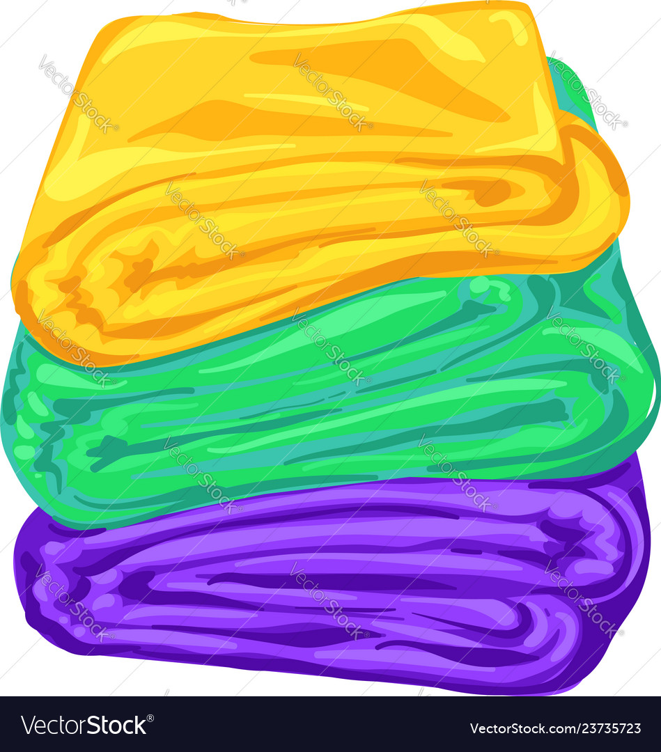 Stack Of Towel Icon Cartoon Style Royalty Free Vector Image