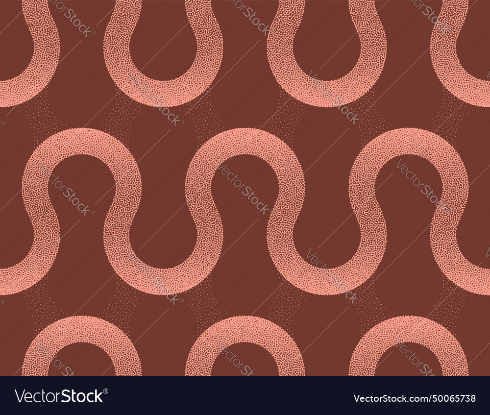 Smooth Curved Lines Seamless Pattern Trend Brown Vector Image