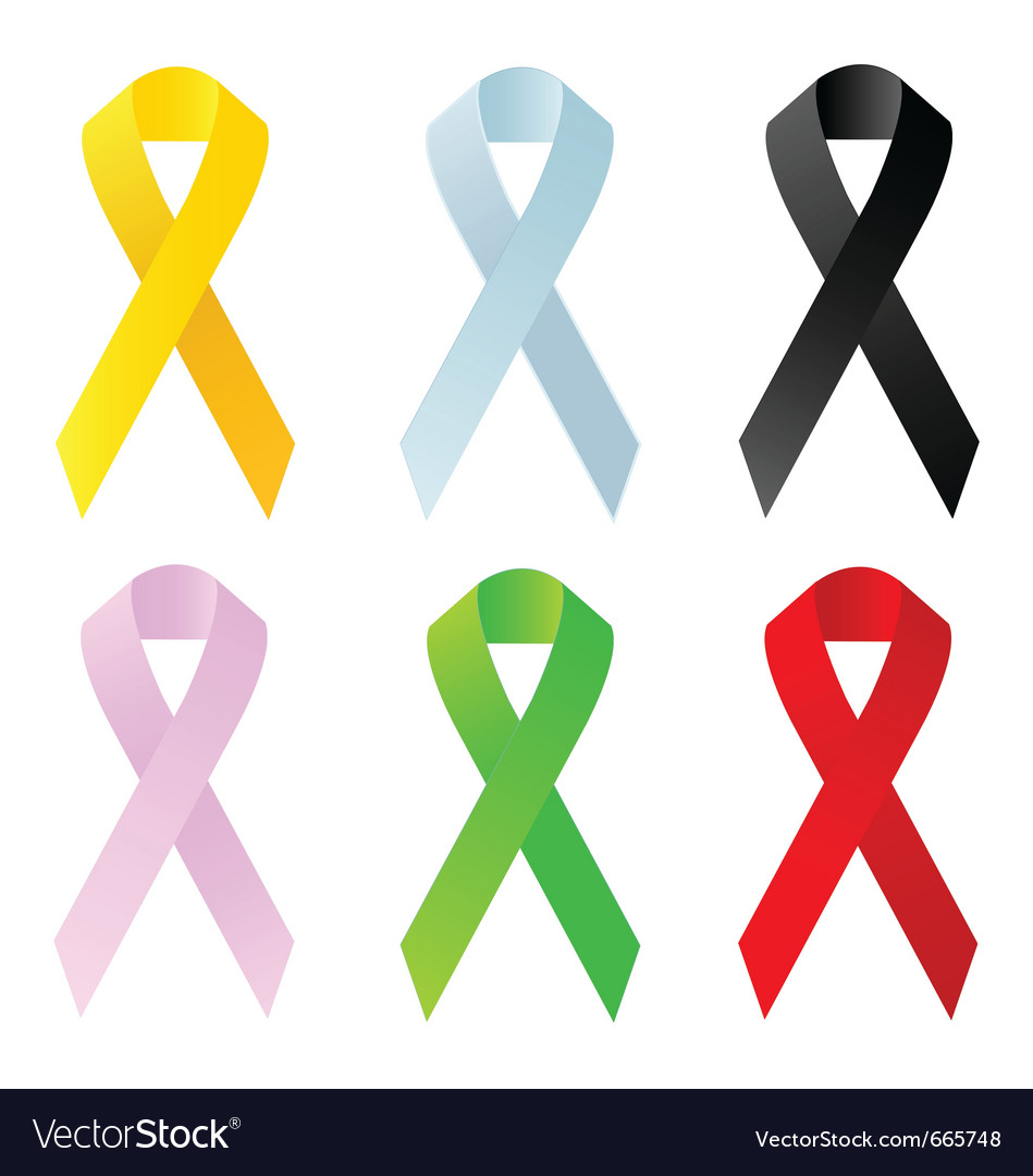 Awareness Ribbons Royalty Free Vector Image Vectorstock