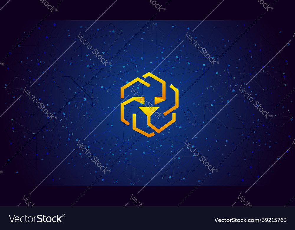 Unus Sed Leo Token Symbol Cryptocurrency Theme Vector Image