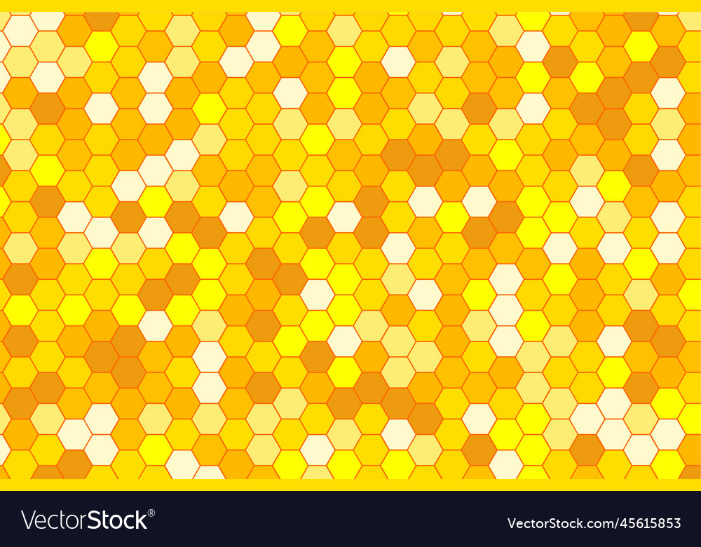 Pattern With Honeycomb Geometric Elements Vector Image