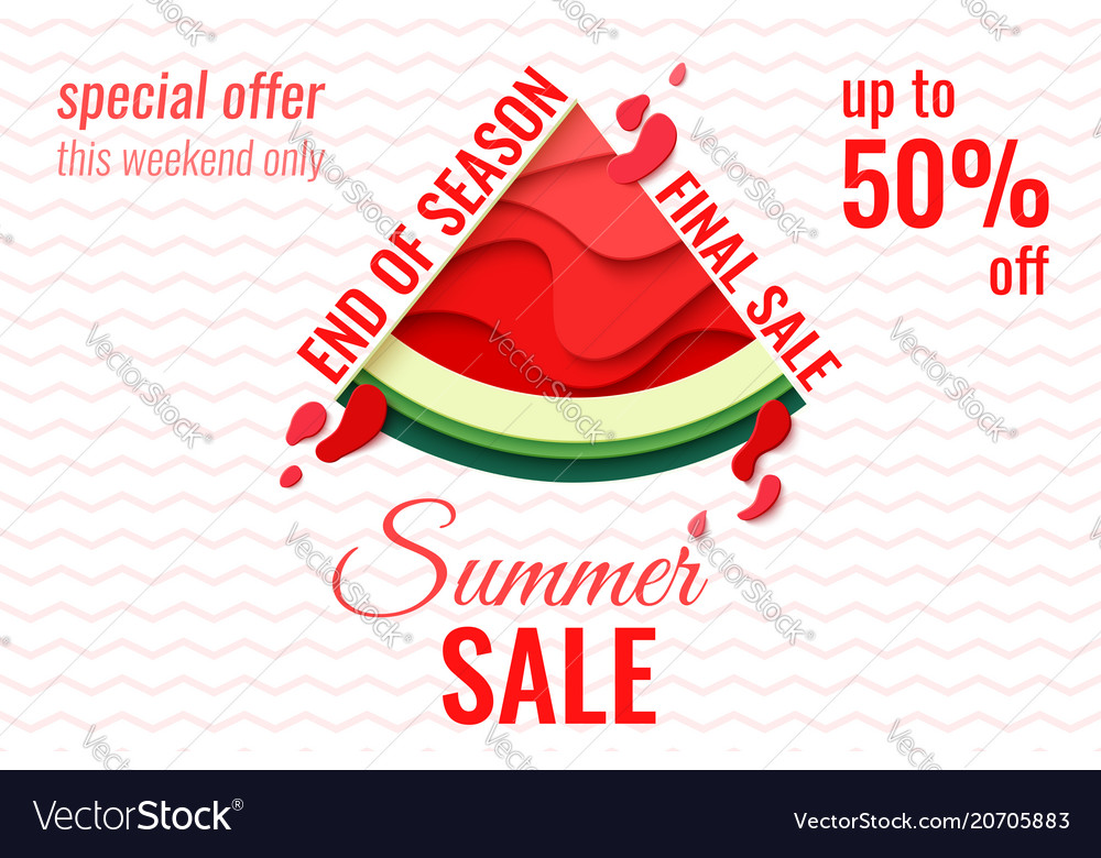 Summer Sale Template Banner Royalty Free Vector Image