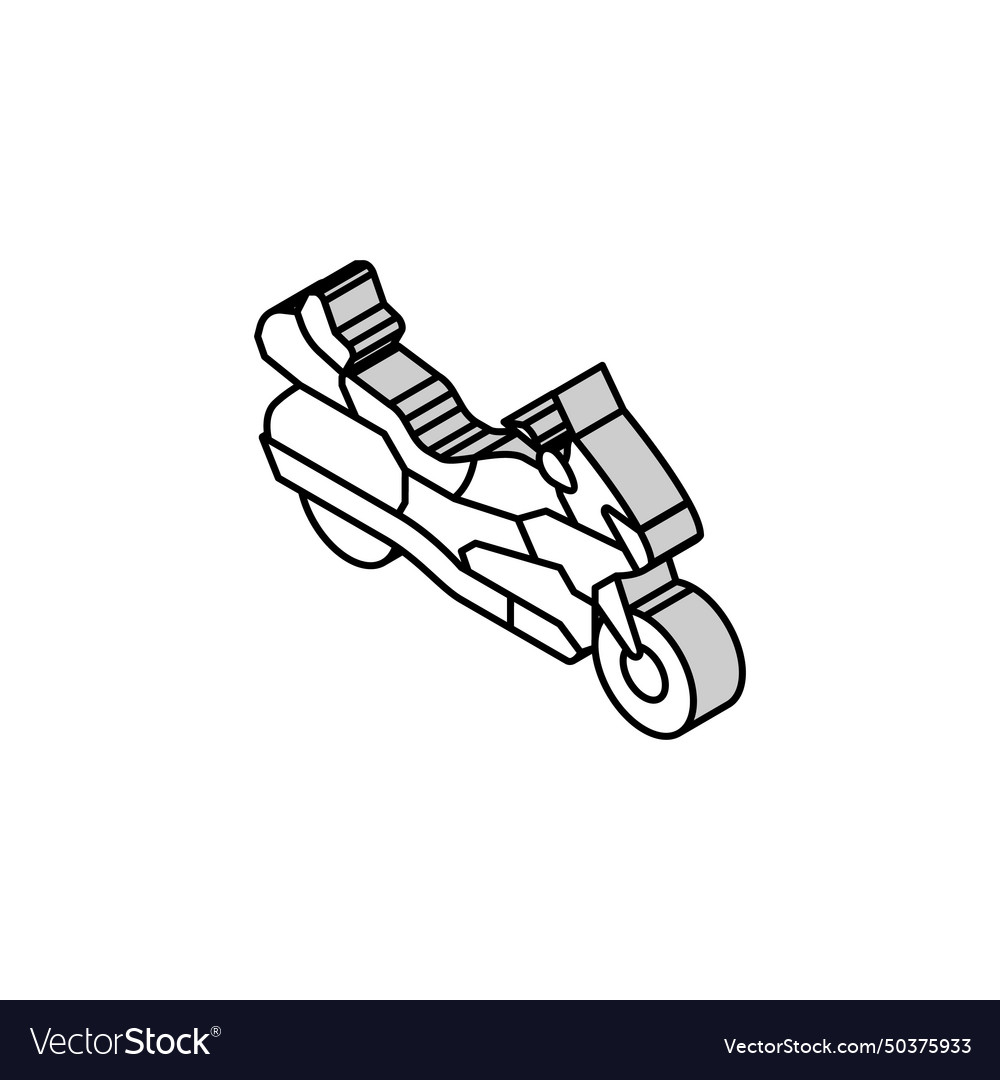 Dirtbike Motorcycle Isometric Icon Royalty Free Vector Image