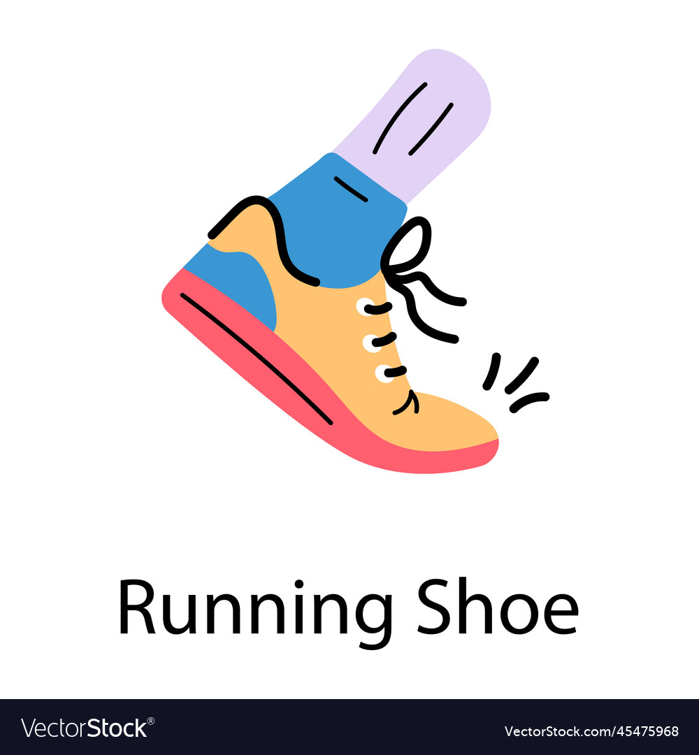 Running Shoe Royalty Free Vector Image Vectorstock