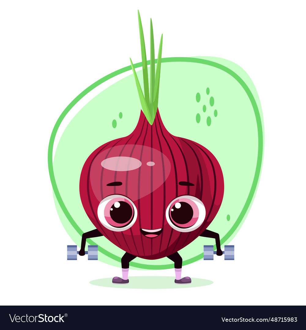 Cute Onion Royalty Free Vector Image Vectorstock