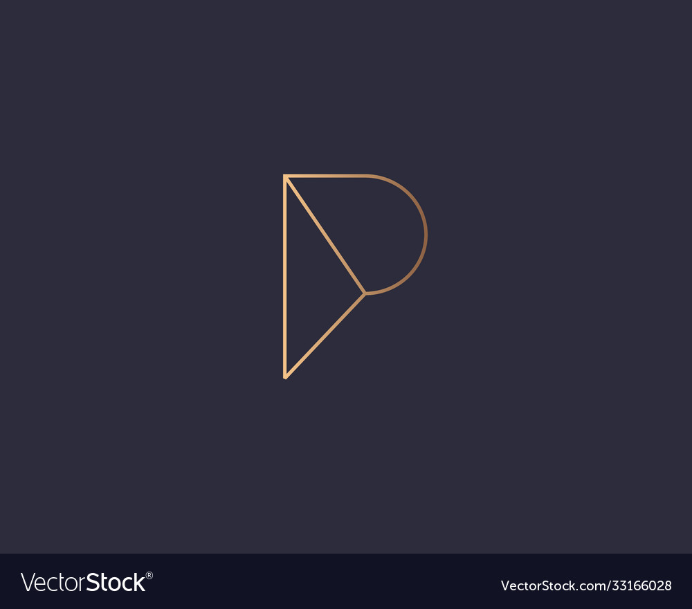 Abstract Linear Letter P Logo Icon Design Modern Vector Image