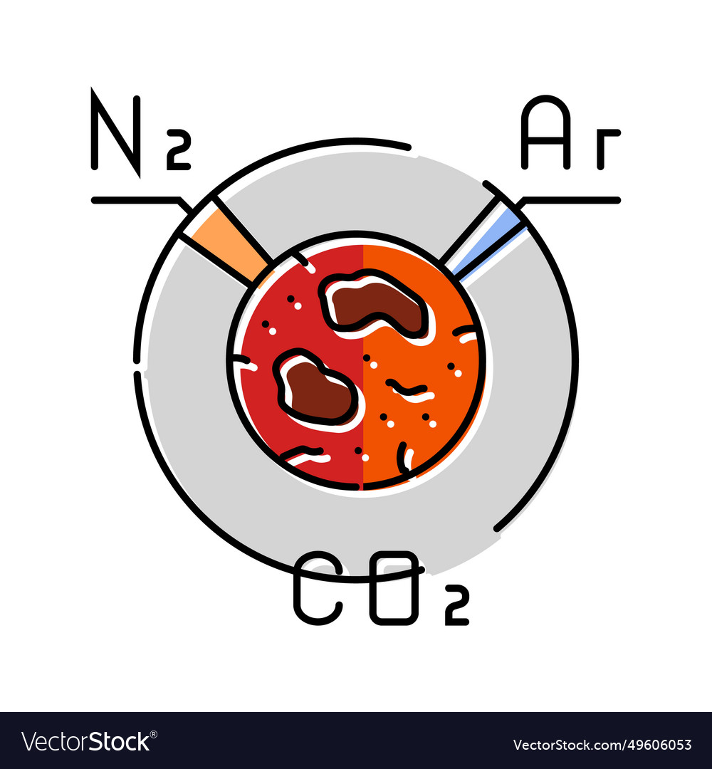 Martian Atmosphere Mars Planet Color Icon Vector Image