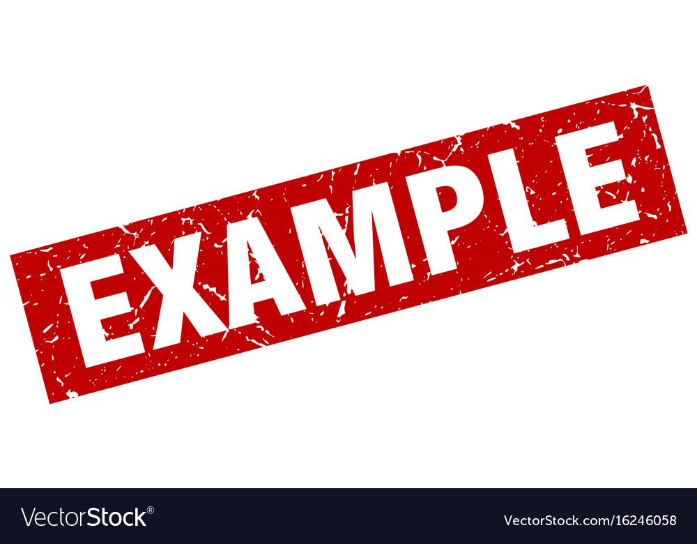 Square Grunge Red Example Stamp Royalty Free Vector Image