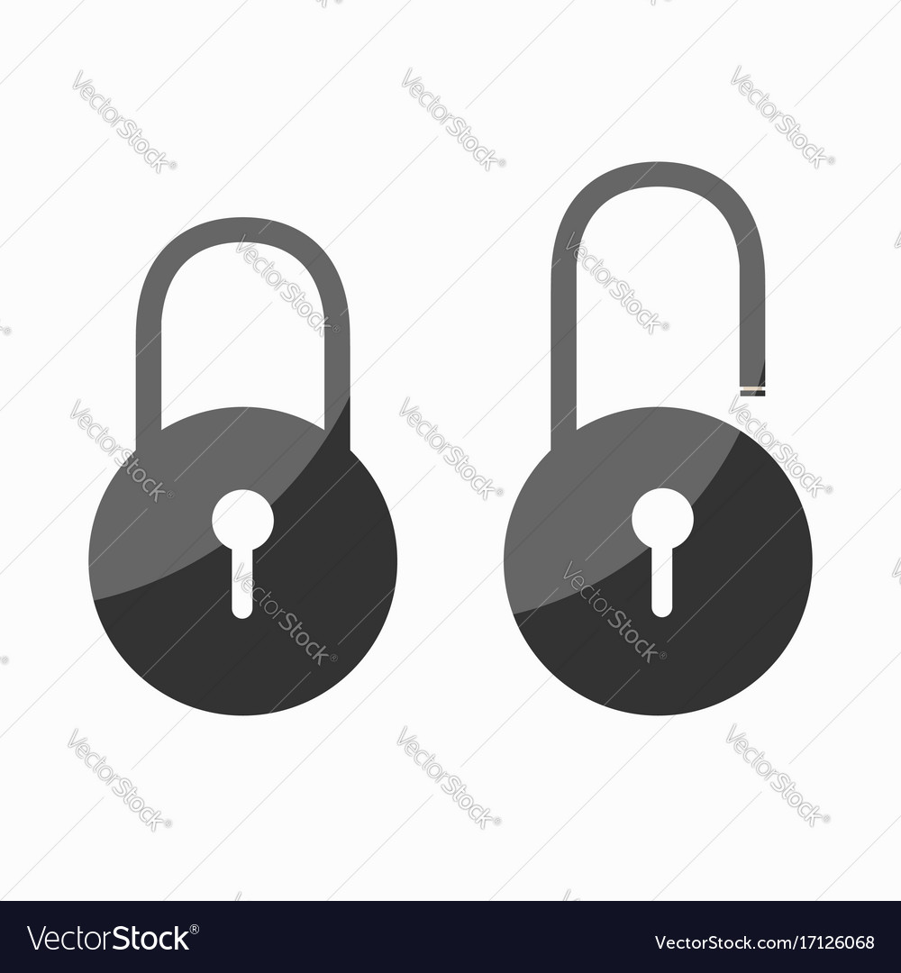 Open And Closed Lock Royalty Free Vector Image