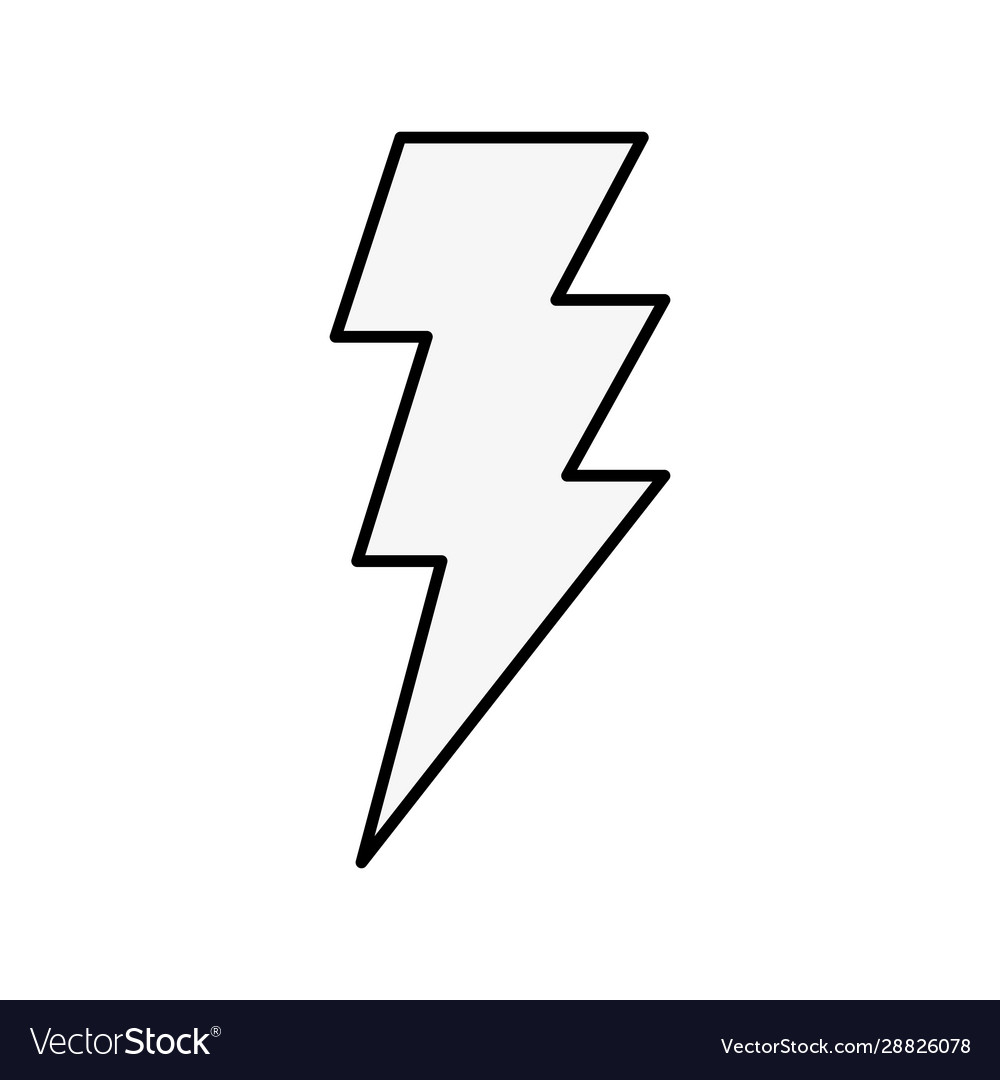 Thunderbolt Pop Art Style Icon Royalty Free Vector Image