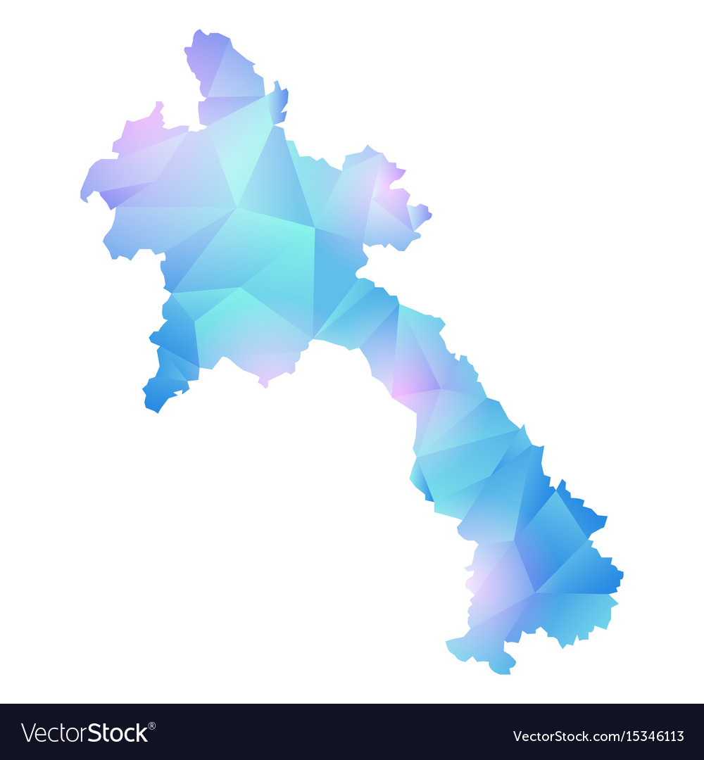 Map Laos Polygon Royalty Free Vector Image Vectorstock