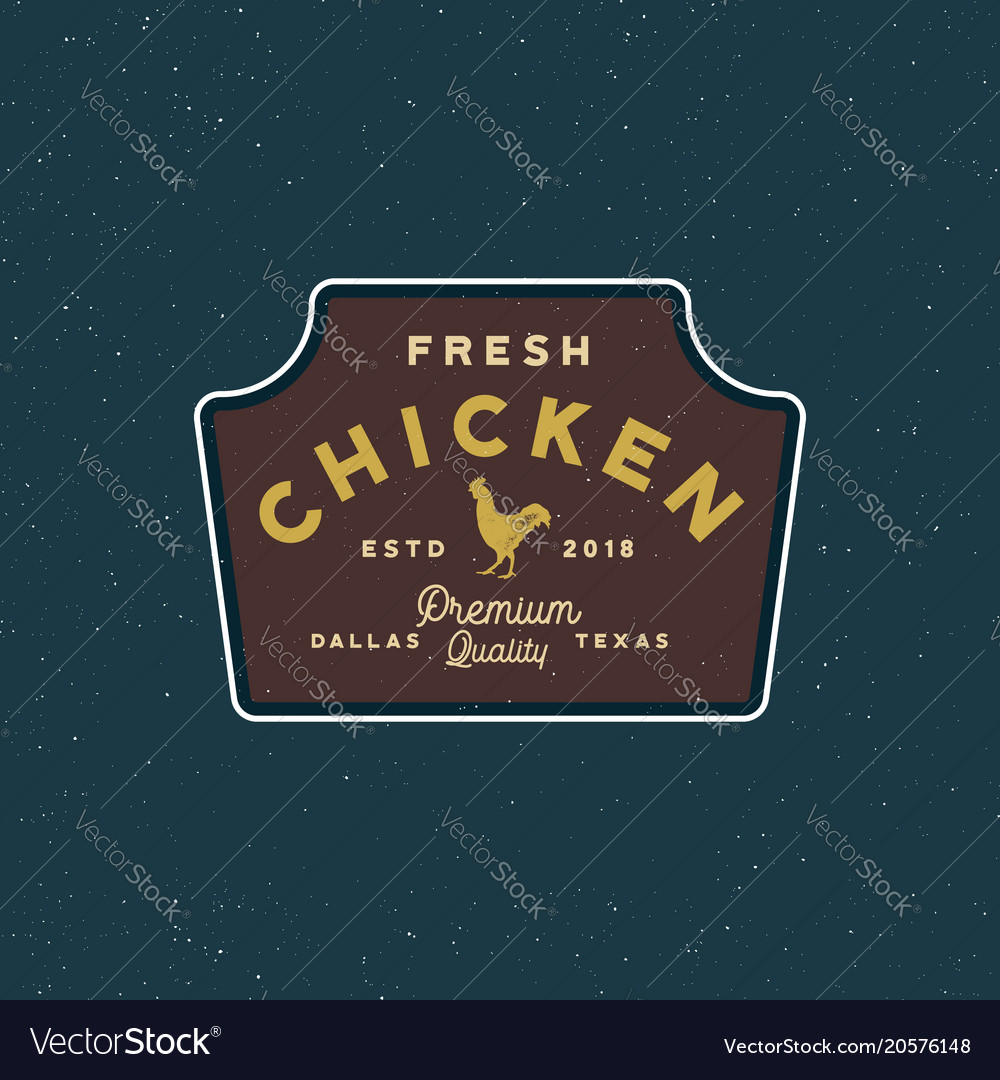 Premium Fresh Chicken Meat Label Royalty Free Vector Image