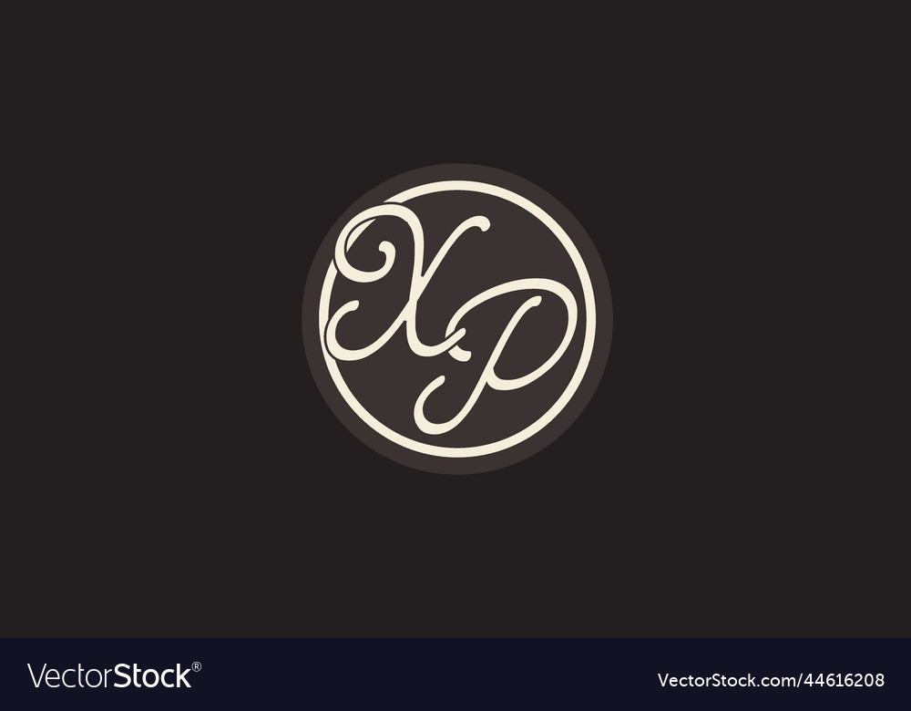 Initial Letter Xp Monogram Logo With Simple Vector Image