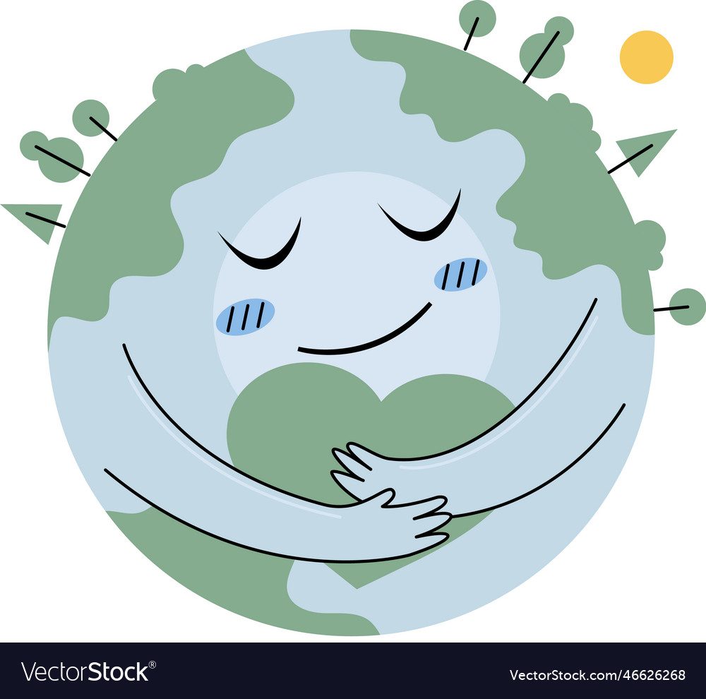 Happy Earth Day Poster Or Banner Eco Friendly Vector Image